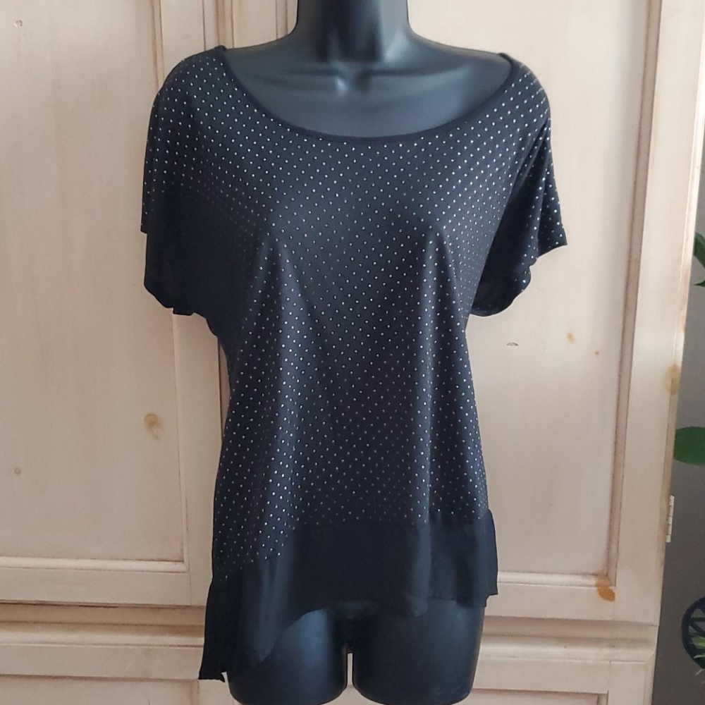 Black Polkadot Blouse